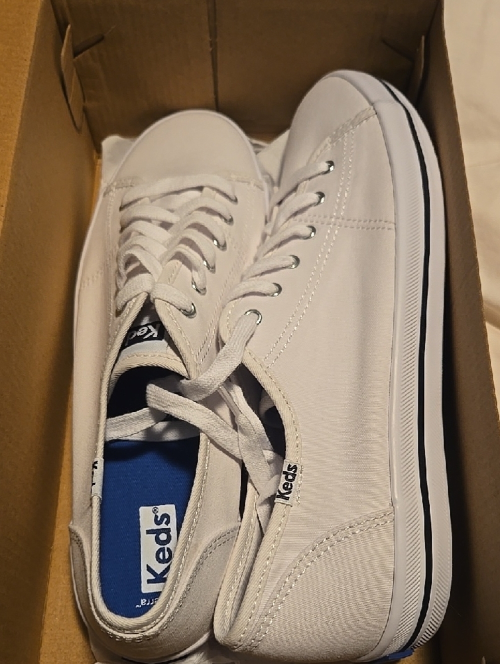Keds Women's White Canvas Low-Top Sneakers